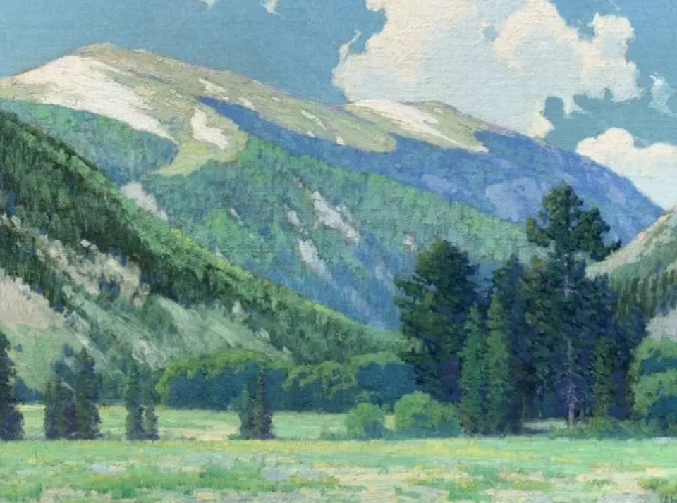 Maurice Braun, Sierra Meadow, oil on canvas